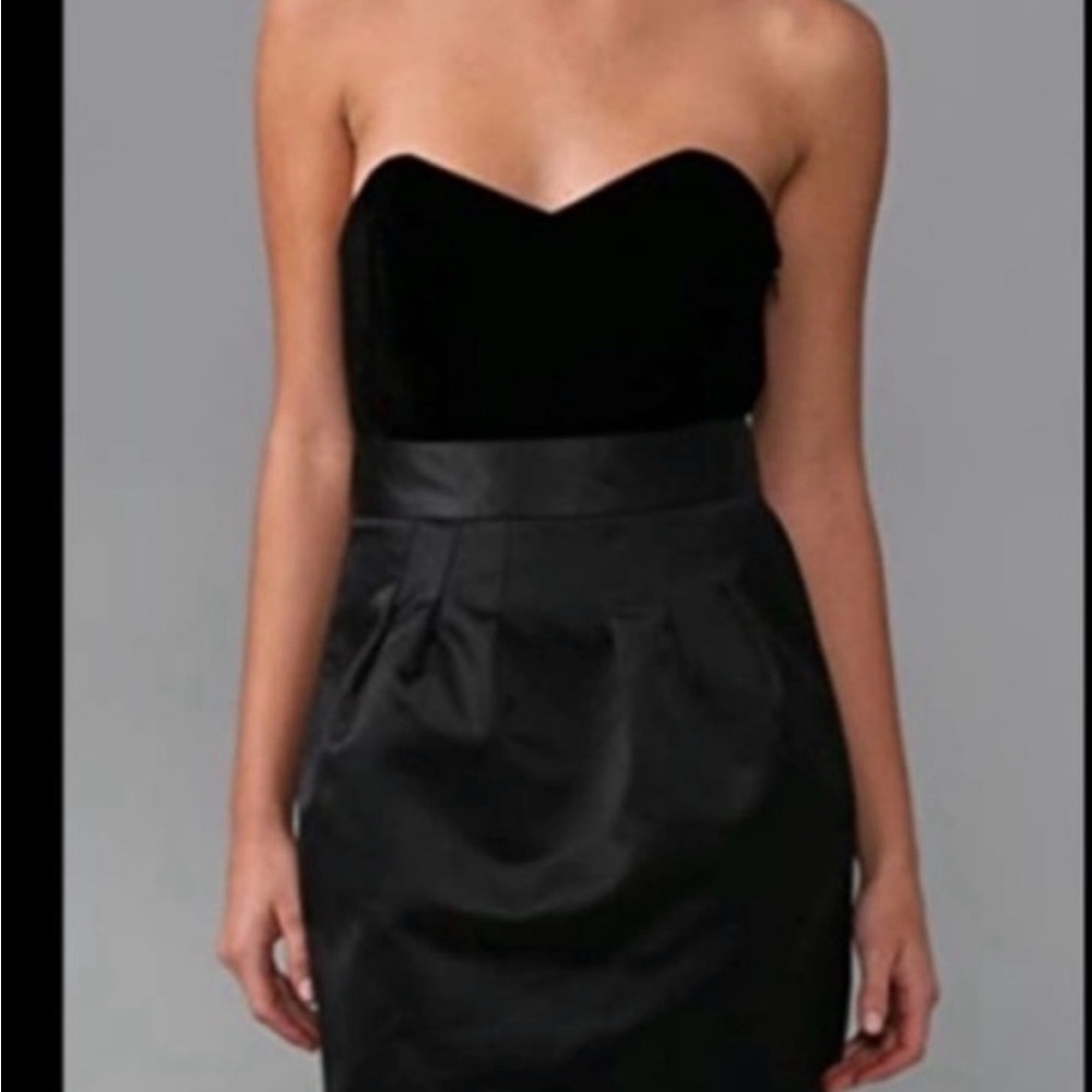 Theory Strapless Black Cocktail Dress
